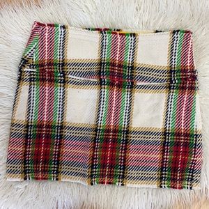 J. crew  plaid tweed mini skirt size 8